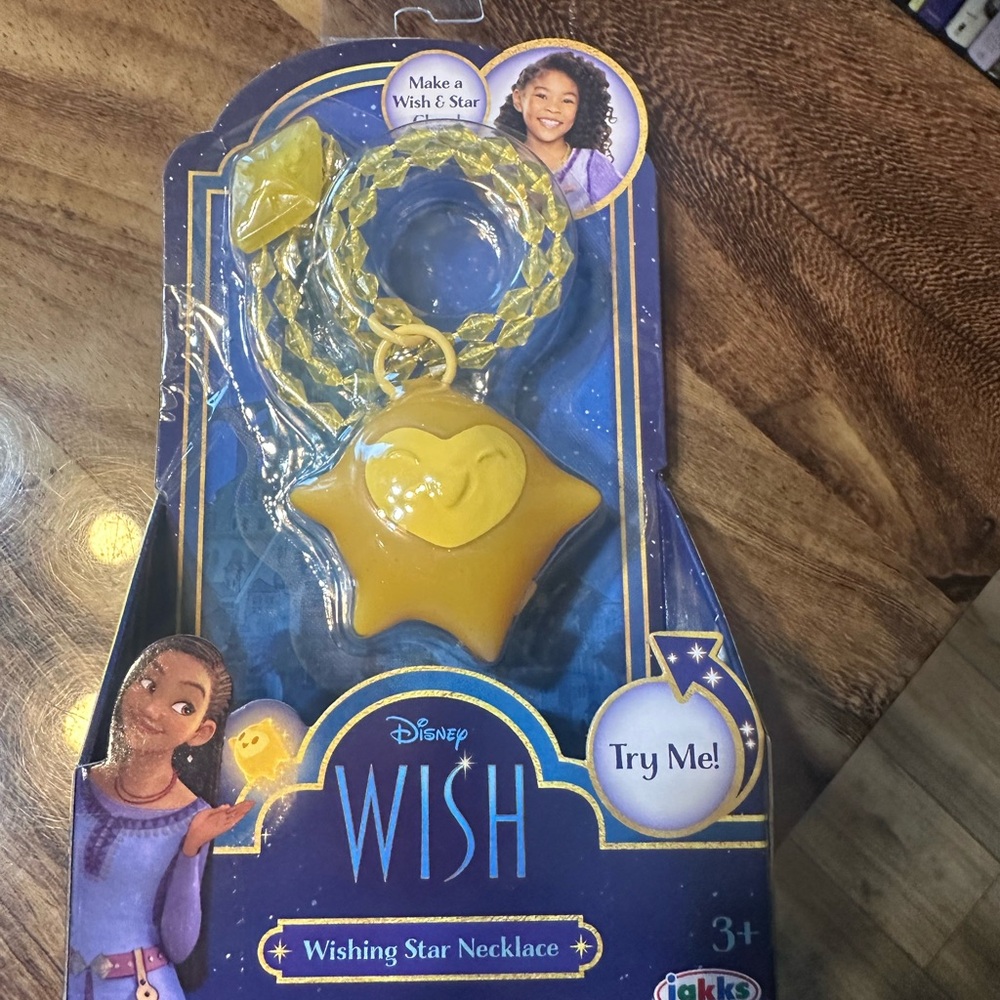 Disney Purple and Yellow Wish Star Necklace Packaging